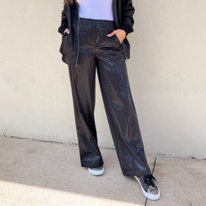 Mono B Black Wide Leg Pants